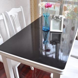 Ubrus na stůl z měkkého skla 55x100 cm Ubrus: Lesklá černá fólie