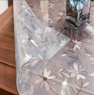 Ubrus na stůl z měkkého skla 67x99 cm Ubrus: Fólie se vzorem květin