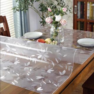 Ubrus na stůl z měkkého skla 70x120 cm Ubrus: Fólie se vzorem květin