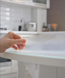 Ubrus na stůl z měkkého skla 73,5x150 cm Ubrus: Folie s texturovaným povrchem