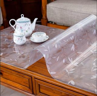 Ubrus na stůl z měkkého skla 80x220 cm Ubrus: Fólie se vzorem květin
