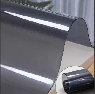 Ubrus na stůl z měkkého skla 82x172 cm Ubrus: Lesklá černá fólie