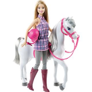 Barbie panenka s bílým koněm