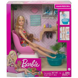 Mattel Barbie Mani-Pedi (blonďatá) nehtový salon