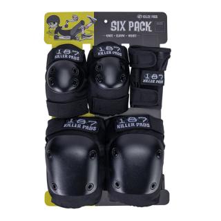 187 Killer Pads - Black Six Pack - Sada chráničů pro dospělé Velikost: L/XL