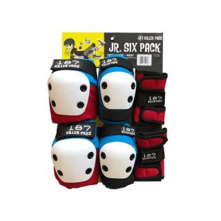 187 Killer Pads - Junior Six Pack - Red/White/Blue - Dětská sada chráničů