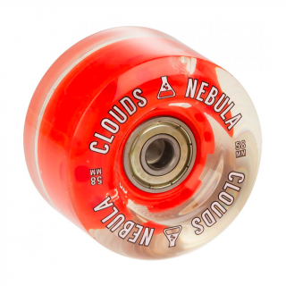 Clouds Urethane - Nebula Light Up 58mm / 82a ABEC5 (sada 4 koleček) - Clear/Red