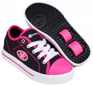 Heelys - Classic X2 Black/White/Hot Pink - koloboty Velikost boty: 30