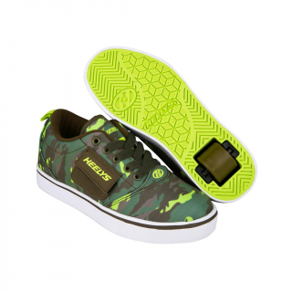 Heelys - Pro 20 Pocket - Green/Brown Camo Nylon Canvas - koloboty Velikost boty: 34