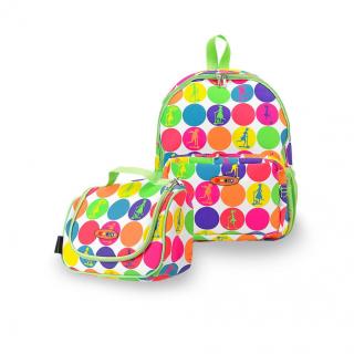 Micro - Maxi batoh a svačinová taška - Neon dots