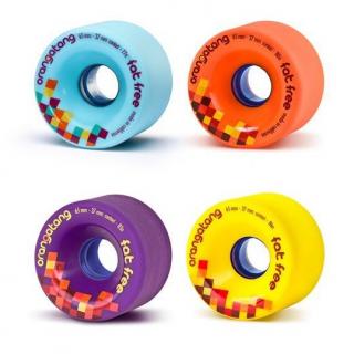 Orangatang - Fat Free Wheels 65 mm 77a/80a/83a/86a (sada 4 ks) Tvrdost koleček: 77a - Modrá