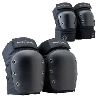 Pro-Tec - Street Knee/Elbow Pad Set Open Black - Sada chráničů Velikost: S