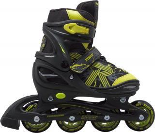 Roces - Jokey 3.0 Black/Lime - kolečkové roztahovací brusle Velikost (brusle): 26-29