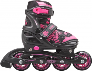 Roces - Jokey 3.0 Girls Pink/Black - kolečkové roztahovací brusle Velikost (brusle): 26-29