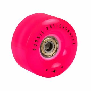 Rookie - Quad Wheel Disco LED Flash 58mm - Clear pink (sada 4 koleček)