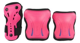 SFR - Dětská Sada chráničů Essential Hot Pink Triple Pad Set Velikost: L