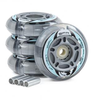 SFR - Light Up Inline Wheels - 64, 70, 72 mm - Silver Průměr koleček: 70 mm
