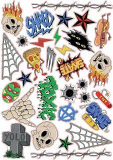 SFR - Sticker Sheet Skulls - Samolepky