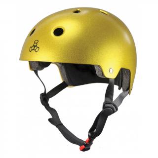Triple Eight - Dual Certified Helmet EPS Liner Gold Flake - helma Velikost: XS/S