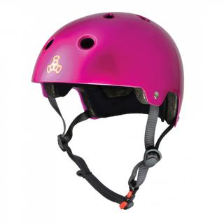 Triple Eight - Dual Certified Helmet EPS Liner Pink metallic - helma Velikost: XS/S