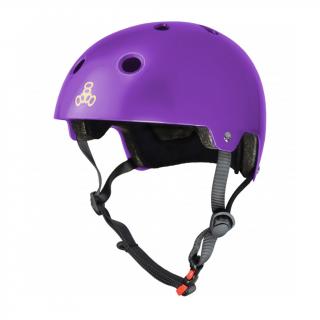 Triple Eight - Dual Certified Helmet EPS Liner Purple glossy - helma Velikost: XS/S