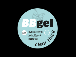 BB gel FIBER THICK CLEAR jednofázový hypoalergenní 30ml