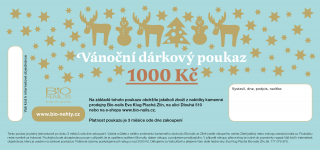 Vánoční dárkový poukaz 1000 Kč mintový