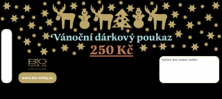 Vánoční dárkový poukaz 250 Kč bílý