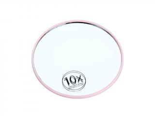 Zvětšovací kosmetické zrcátko 10x růžová