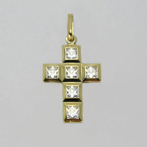 Křížek zlatý Z50-045 váha: 1.25 g, ryzost: Au 585/1000