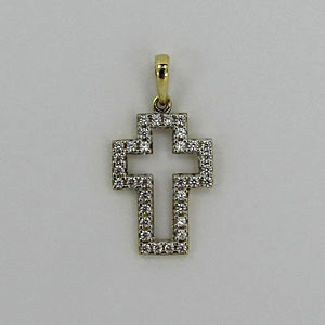 Křížek zlatý Z50-148 váha: 1.35 g, ryzost: Au 585/1000