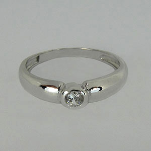Prsten se zirkonem z bílého zlata Z70-023 váha: 2.20 g, Velikost: 51, ryzost: Au 585/1000
