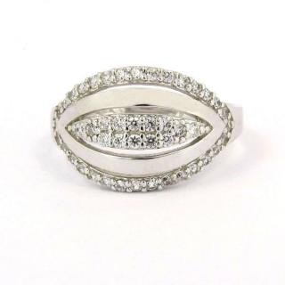 Prsten z bílého zlata se zirkony Z70-239 váha: 2.95 g, Velikost: 54, ryzost: Au 585/1000