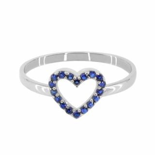 Zlatý prsten s modrými zirkony Z70-460 váha: 0.95 g, Velikost: 50, ryzost: Au 585/1000