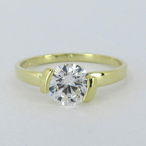 Zlatý prsten se zirkonem Z70-160 váha: 2.40 g, Velikost: 54, ryzost: Au 585/1000