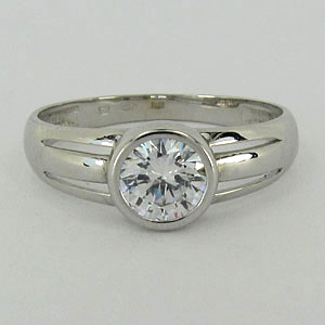 Zlatý prsten se zirkonem Z70-167 váha: 2.70 g, Velikost: 58, ryzost: Au 585/1000