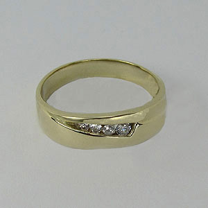 Zlatý prsten se zirkony Z70-013 váha: 2.75 g, Velikost: 52, ryzost: Au 585/1000