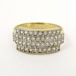 Zlatý prsten se zirkony Z70-240 váha: 2.85 g, Velikost: 57, ryzost: Au 585/1000