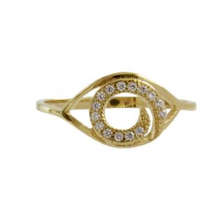 Zlatý prsten se zirkony Z70-324 váha: 1.6 g, Velikost: 54, ryzost: Au 585/1000