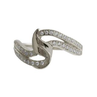 Zlatý prsten se zirkony Z70-334 váha: 3 g, Velikost: 56, ryzost: Au 585/1000