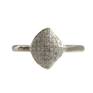 Zlatý prsten se zirkony Z70-337 váha: 2.1 g, Velikost: 55, ryzost: Au 585/1000