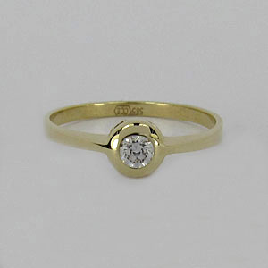 Zlatý prsten zásnubní Z70-114 váha: 1.45 g, Velikost: 50, ryzost: Au 585/1000