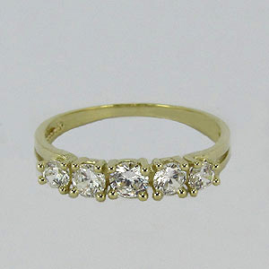 Zlatý prstýnek se zirkony Z70-044 váha: 2.20 g, Velikost: 53, ryzost: Au 585/1000