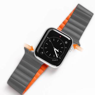 DUX DUCIS Chain magnetický silikonový řemínek pro Apple Watch 49mm šedá