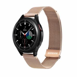 DUX DUCIS Milanese magnetický řemínek z nerezové oceli pro Samsung Galaxy Watch / Huawei Watch / Honor Watch / Xiaomi Watch (22mm band) zlatá