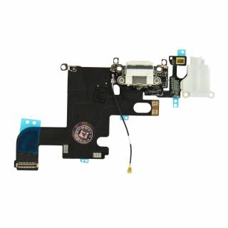 Flex kabel konektoru nabíjení iPhone 6 (4.7 ) +HF+mikrofon - bílá