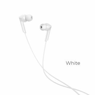 HOCO sluchátka do uší jack 3,5mm s mikrofonem M72 bílé