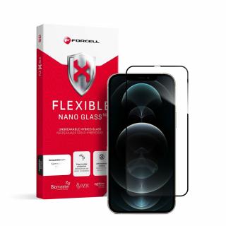 Hybridní sklo Forcell Flexible 5D Full Glue Apple iPhone 12 Pro Max 6,7  černé