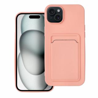 Pouzdro Forcell CARD CASE APPLE IPHONE 15 PLUS růžové