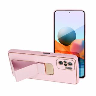 Pouzdro Forcell LEATHER Case Kickstand XIAOMI Redmi NOTE 10 / 10S růžové
